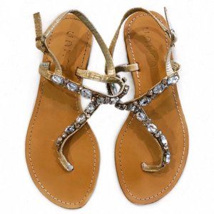 Unisa Rhinestone Sparkle Strappy Sandals Size 8
